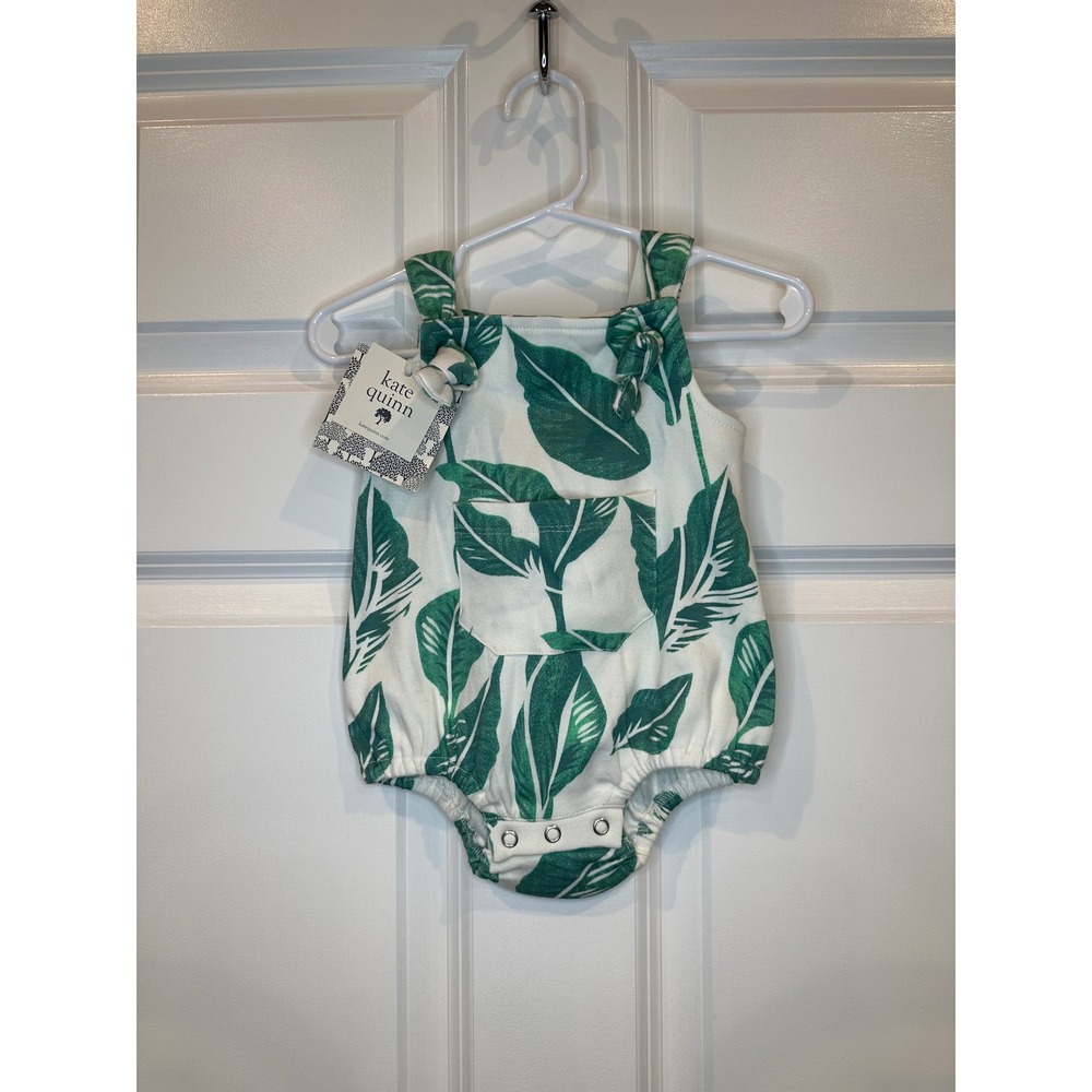 Kate Quinn Baby Girls Botanical Leaf Print Romper Jumpsuit Size‎ 6-12 Months
